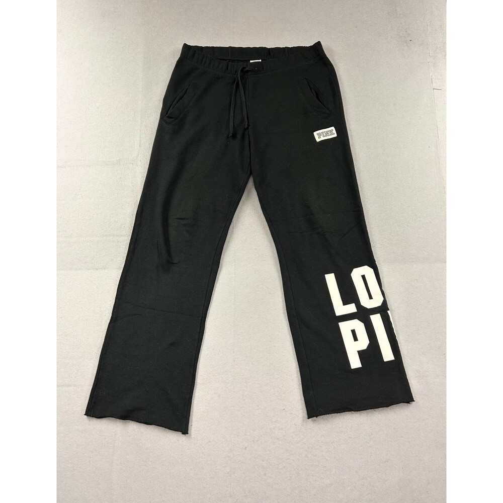 Victoria's Secret PINK Black Wide Leg Sweatpants